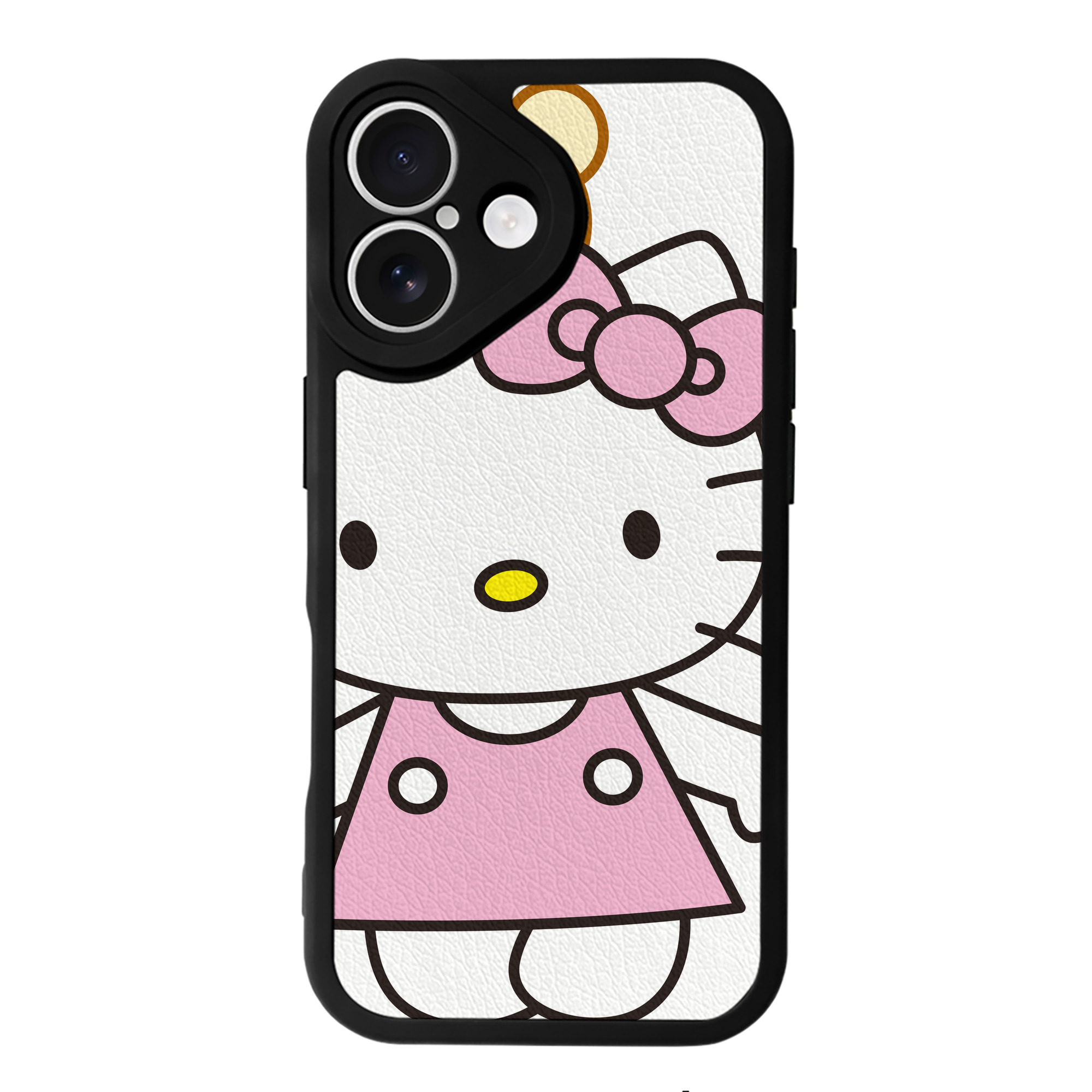 （画像用） Hello Kitty ハローキティ 【iPhone 16シリーズ対応】シリコンスマホケース（レザー調） 材質：シリコン
